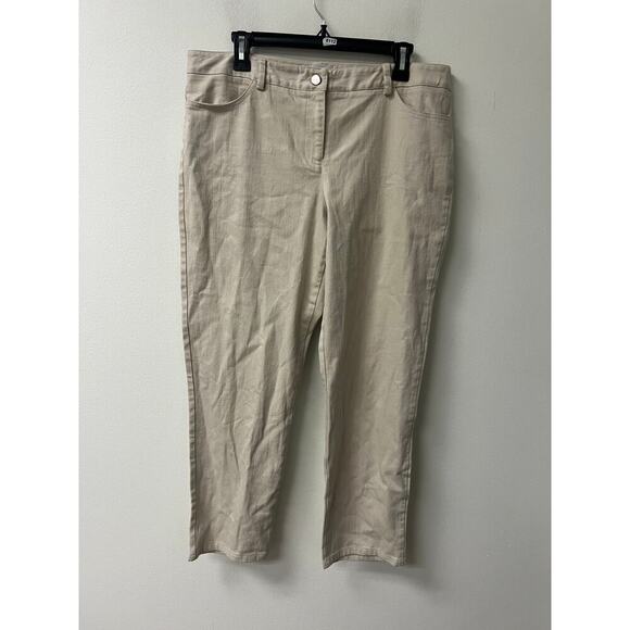 Elliott Lauren Tan Pants Sz 14 - Picture 1 of 3